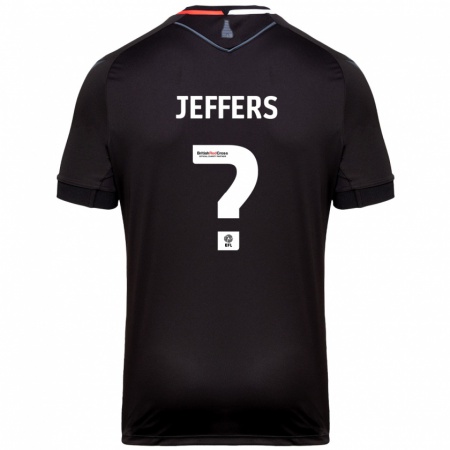 Kandiny Bambino Maglia Keke Jeffers #0 Nero Kit Gara Away 2024/25 Maglietta