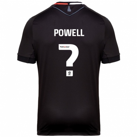 Kandiny Kinderen Owen Powell #0 Zwart Uitshirt Uittenue 2024/25 T-Shirt