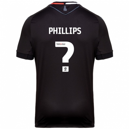 Kandiny Kinderen Sanchez Phillips #0 Zwart Uitshirt Uittenue 2024/25 T-Shirt