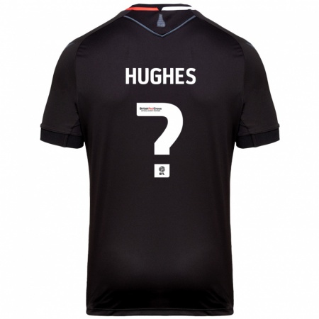 Kandiny Kinderen Jonny Hughes #0 Zwart Uitshirt Uittenue 2024/25 T-Shirt