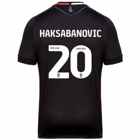 Kandiny Kinderen Sead Hakšabanović #20 Zwart Uitshirt Uittenue 2024/25 T-Shirt