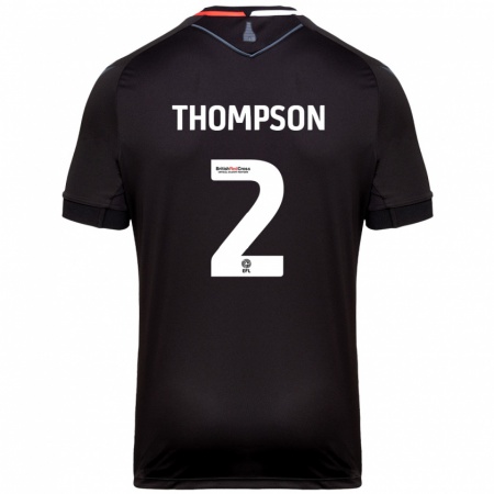 Kandiny Bambino Maglia Sophie Thompson #2 Nero Kit Gara Away 2024/25 Maglietta