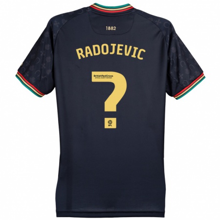 Kandiny Bambino Maglia Luka Radojevic #0 Blu Navy Scuro Kit Gara Away 2024/25 Maglietta