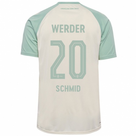 Kandiny Kinderen Romano Schmid #20 Off-White Lichtgroen Uitshirt Uittenue 2024/25 T-Shirt