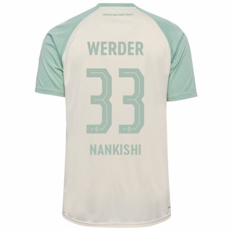 Kandiny Kinderen Abdenego Nankishi #33 Off-White Lichtgroen Uitshirt Uittenue 2024/25 T-Shirt