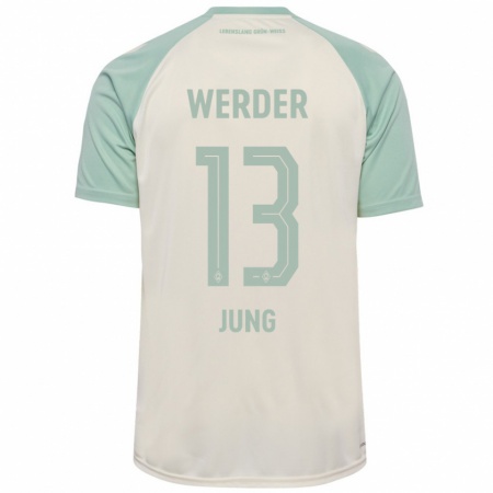 Kandiny Kinder Seong-Hyeon Jung #13 Cremeweiß Hellgrün Auswärtstrikot Trikot 2024/25 T-Shirt Österreich