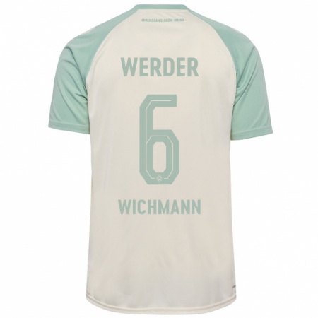 Kandiny Kinderen Reena Wichmann #6 Off-White Lichtgroen Uitshirt Uittenue 2024/25 T-Shirt