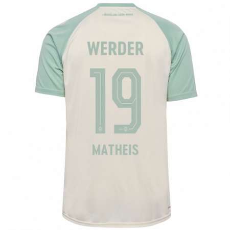 Kandiny Kinderen Saskia Matheis #19 Off-White Lichtgroen Uitshirt Uittenue 2024/25 T-Shirt