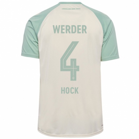 Kandiny Kinderen Alexander Höck #4 Off-White Lichtgroen Uitshirt Uittenue 2024/25 T-Shirt