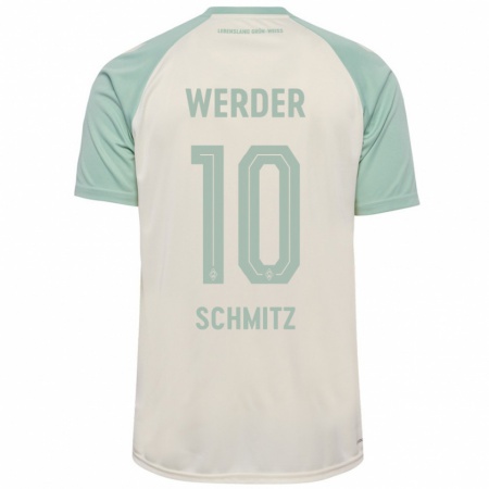 Kandiny Kinderen Maximilian Schmitz #10 Off-White Lichtgroen Uitshirt Uittenue 2024/25 T-Shirt