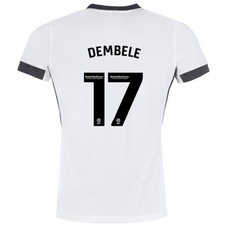 Kandiny Kinderen Siriki Dembélé #17 Wit Zwart Uitshirt Uittenue 2024/25 T-Shirt