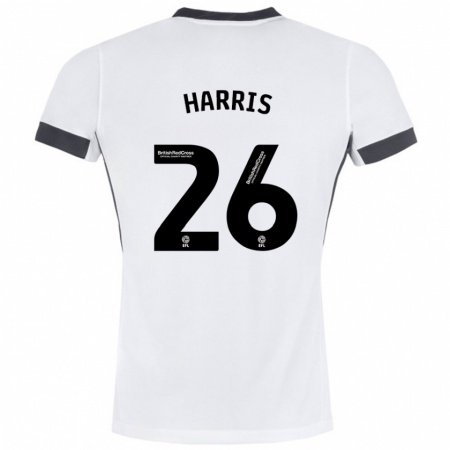 Kandiny Kinder Luke Harris #26 Weiß Schwarz Auswärtstrikot Trikot 2024/25 T-Shirt Österreich