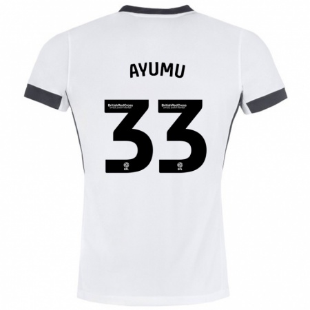 Kandiny Kinderen Ayumu Yokoyama #33 Wit Zwart Uitshirt Uittenue 2024/25 T-Shirt