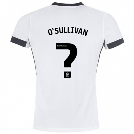 Kandiny Kinderen William O'sullivan #0 Wit Zwart Uitshirt Uittenue 2024/25 T-Shirt