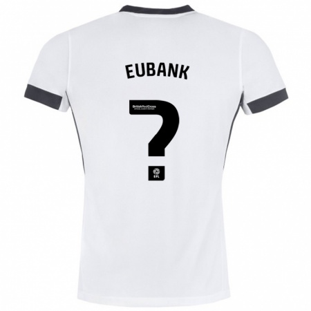 Kandiny Bambino Maglia Cameron Eubank #0 Bianco Nero Kit Gara Away 2024/25 Maglietta