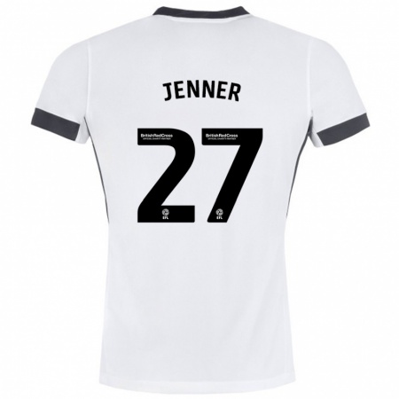 Kandiny Kinderen Abbi Jenner #27 Wit Zwart Uitshirt Uittenue 2024/25 T-Shirt