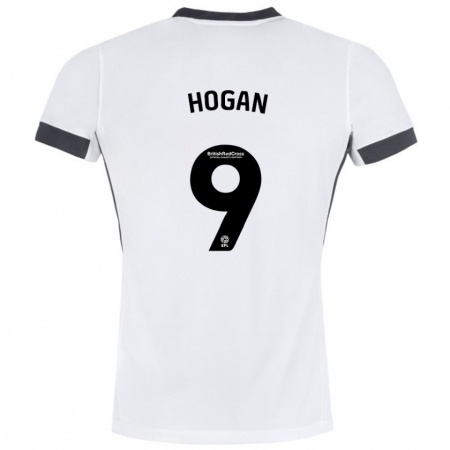 Kandiny Kinderen Scott Hogan #9 Wit Zwart Uitshirt Uittenue 2024/25 T-Shirt