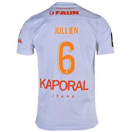 Kandiny Kinderen Christopher Jullien #6 Wit Uitshirt Uittenue 2024/25 T-Shirt