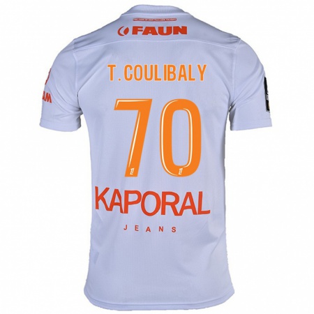 Kandiny Kinderen Tanguy Coulibaly #70 Wit Uitshirt Uittenue 2024/25 T-Shirt