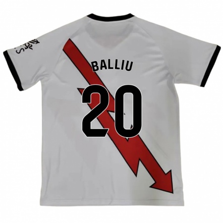 Kandiny Kinderen Iván Balliu #20 Rood Uitshirt Uittenue 2024/25 T-Shirt