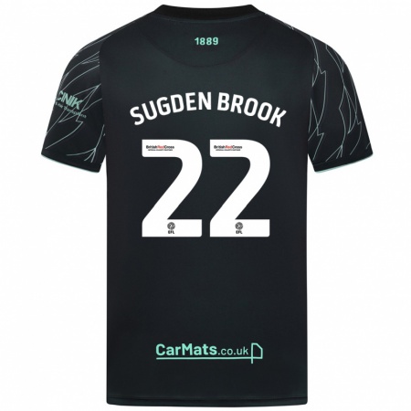 Kandiny Bambino Maglia Darcie Sugden-Brook #22 Nero Verde Kit Gara Away 2024/25 Maglietta