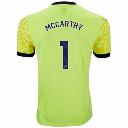 Kandiny Kinderen Alex Mccarthy #1 Geel Uitshirt Uittenue 2024/25 T-Shirt