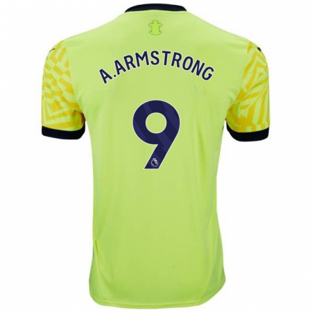 Kandiny Kinder Adam Armstrong #9 Gelb Auswärtstrikot Trikot 2024/25 T-Shirt Österreich