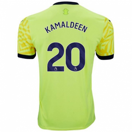 Kandiny Kinderen Kamaldeen Sulemana #20 Geel Uitshirt Uittenue 2024/25 T-Shirt