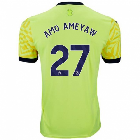 Kandiny Bambino Maglia Samuel Amo-Ameyaw #27 Giallo Kit Gara Away 2024/25 Maglietta