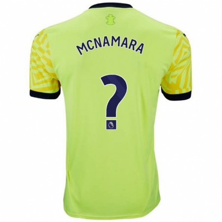 Kandiny Kinderen Josh Mcnamara #0 Geel Uitshirt Uittenue 2024/25 T-Shirt