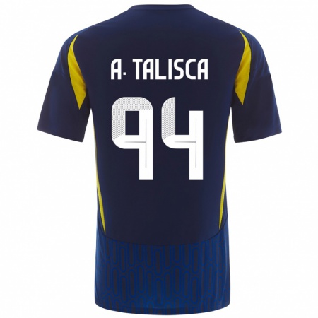 Kandiny Bambino Maglia Talisca #94 Blu Giallo Kit Gara Away 2024/25 Maglietta