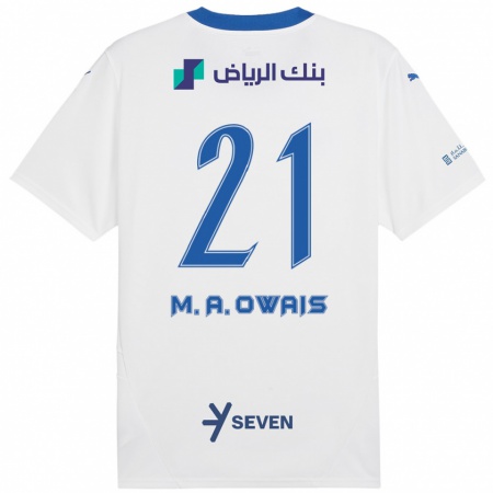 Kandiny Kinder Mohammed Al-Owais #21 Weiß Blau Auswärtstrikot Trikot 2024/25 T-Shirt Österreich