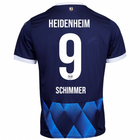 KandinyキッズStefan Schimmer#9ダークネイビーブルーアウェイシャツ2024/25ジャージーユニフォーム