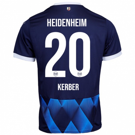 Kandiny Kinder Luca Kerber #20 Dunkel Marineblau Auswärtstrikot Trikot 2024/25 T-Shirt Österreich