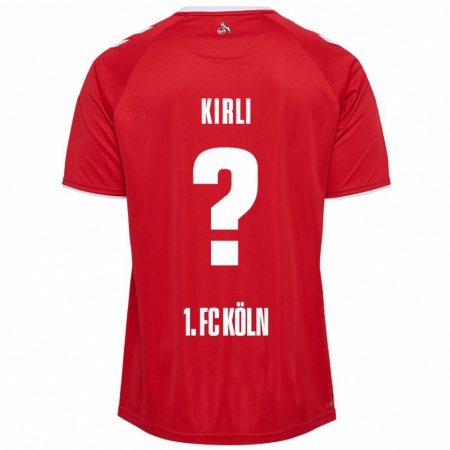 Kandiny Niño Camiseta Celil-Noah Kirli #0 Rojo Blanco 2ª Equipación 2024/25 La Camisa