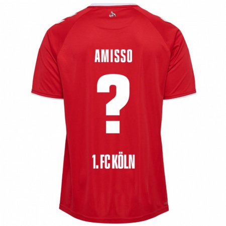 Kandiny Niño Camiseta Gabriel Amisso #0 Rojo Blanco 2ª Equipación 2024/25 La Camisa