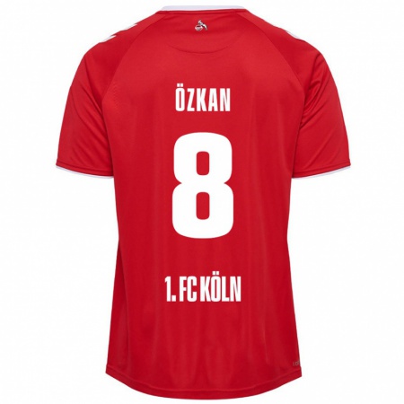 Kandiny Barn Mikail Özkan #8 Röd Vit Bortatröja Matchtröjor 2024/25 Tröjor T-Tröja