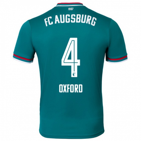 Kandiny Bambino Maglia Reece Oxford #4 Verde Scuro Kit Gara Away 2024/25 Maglietta