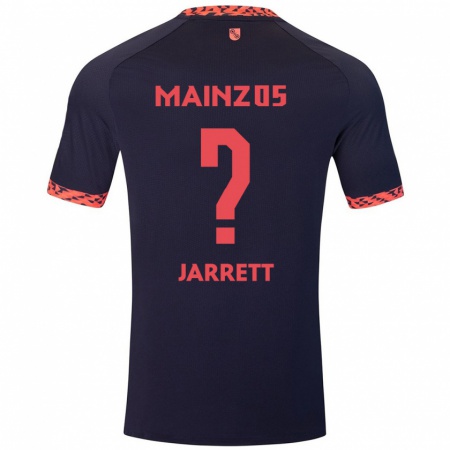 Kandiny Bambino Maglia Tyrone Jarrett #0 Blu Corallo Rosso Kit Gara Away 2024/25 Maglietta