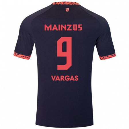 Kandiny Bambino Maglia Nayrobi Vargas #9 Blu Corallo Rosso Kit Gara Away 2024/25 Maglietta