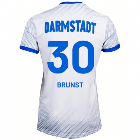 Kandiny Niño Camiseta Alexander Brunst #30 Blanco Azul 2ª Equipación 2024/25 La Camisa México