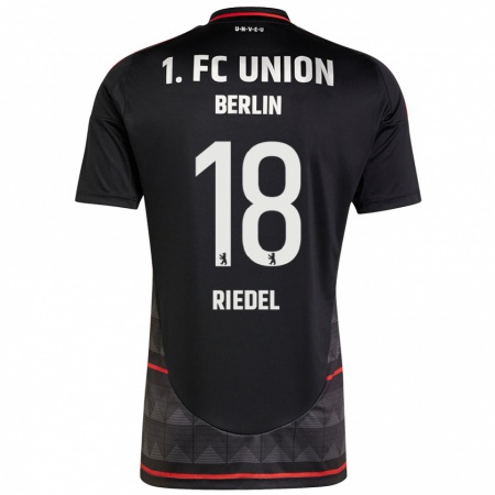 Kandiny Bambino Maglia Aaron Riedel #18 Nero Kit Gara Away 2024/25 Maglietta