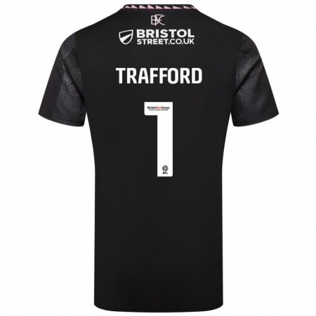 Kandiny Kinder James Trafford #1 Schwarz Auswärtstrikot Trikot 2024/25 T-Shirt Österreich