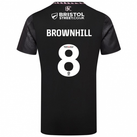 Kandiny Kinder Josh Brownhill #8 Schwarz Auswärtstrikot Trikot 2024/25 T-Shirt Österreich