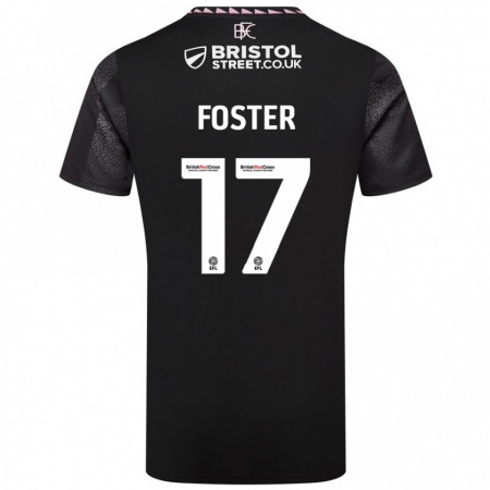 Kandiny Kinderen Lyle Foster #17 Zwart Uitshirt Uittenue 2024/25 T-Shirt België