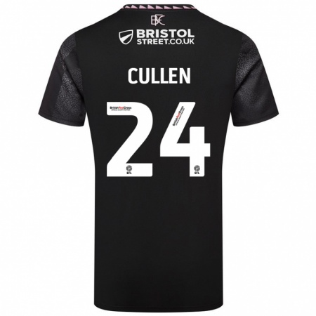 Kandiny Bambino Maglia Josh Cullen #24 Nero Kit Gara Away 2024/25 Maglietta