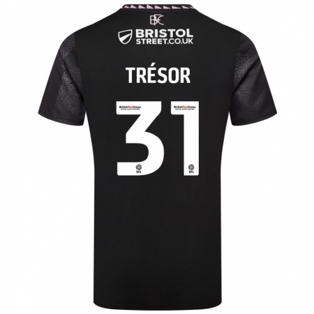 Kandiny Kinder Mike Trésor #31 Schwarz Auswärtstrikot Trikot 2024/25 T-Shirt Österreich