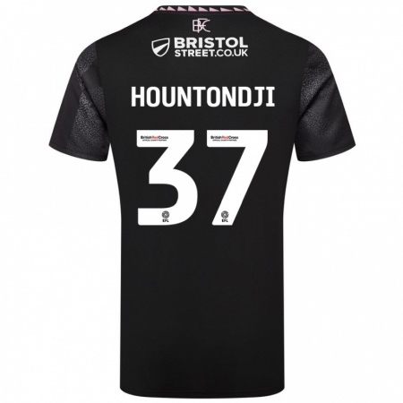 Kandiny Bambino Maglia Andreas Hountondji #37 Nero Kit Gara Away 2024/25 Maglietta