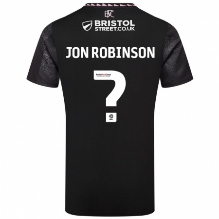 Kandiny Bambino Maglia Jon Ander Vilar Robinson #0 Nero Kit Gara Away 2024/25 Maglietta