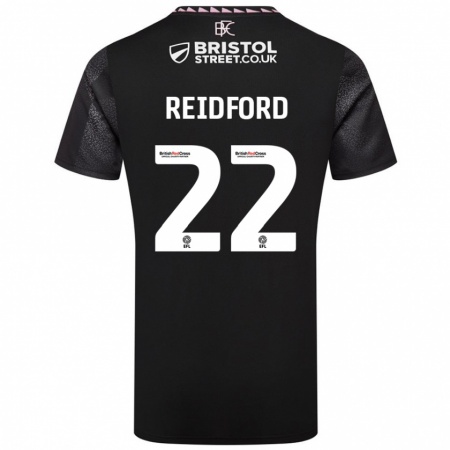 Kandiny Kinder Isabella Reidford #22 Schwarz Auswärtstrikot Trikot 2024/25 T-Shirt Österreich